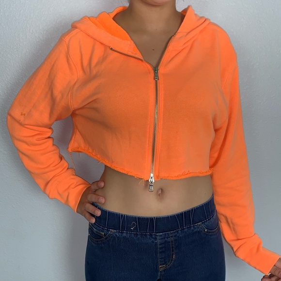 orange cropped jacket